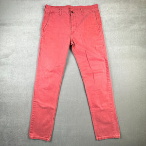 LEVIS 511 Jeans Slim Straight Light Red Dusty Rose MENS Size 34x32